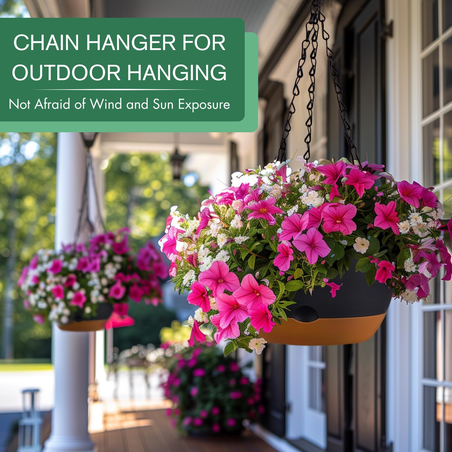 Montresor hanging planters offer metal hook or boho hanger choices.