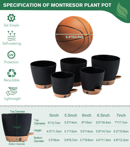 Lightweight Montresor pots easy to lift and move