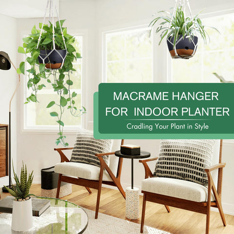 Montresor outdoor hanging planter showing thick durable plastic against weather