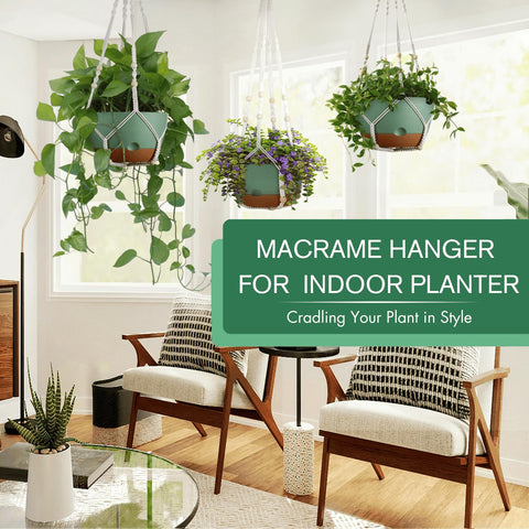 Montresor 10-inch hanging planter designed for outdoor resilience and vibrant plants.