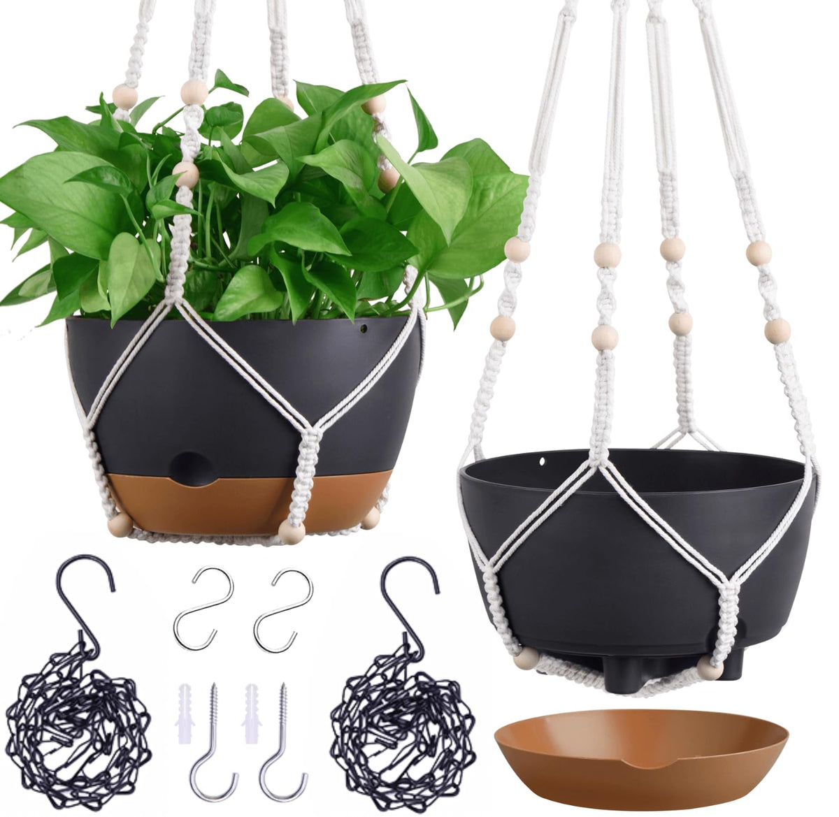 Montresor self-watering hanging pot outdoor view for low-maintenance greenery