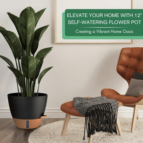 Montresor 10-inch pot water level window for quick moisture checks.