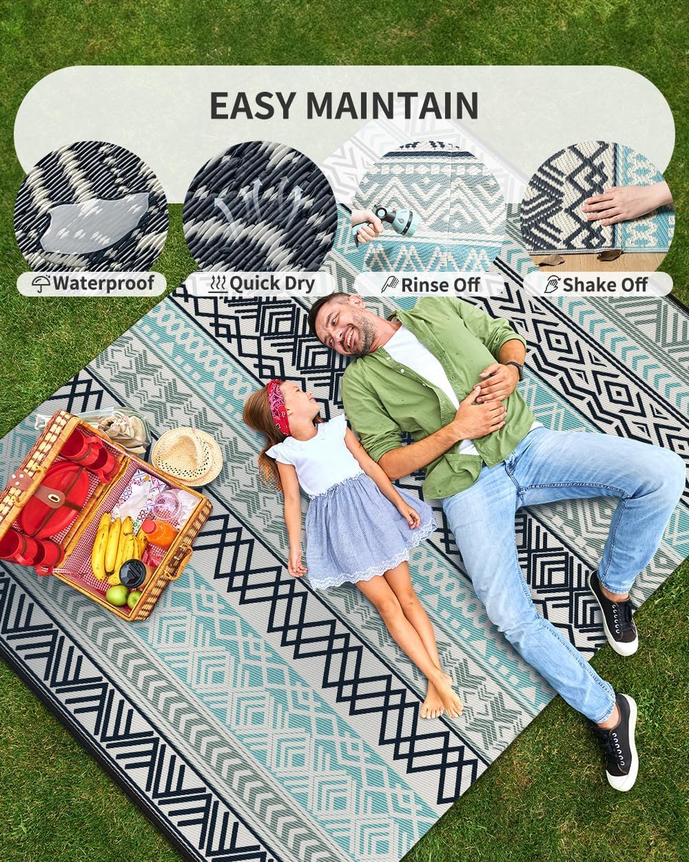 MontVoo beach-picnic-mat presents a soft surface for barefoot comfort outdoors.