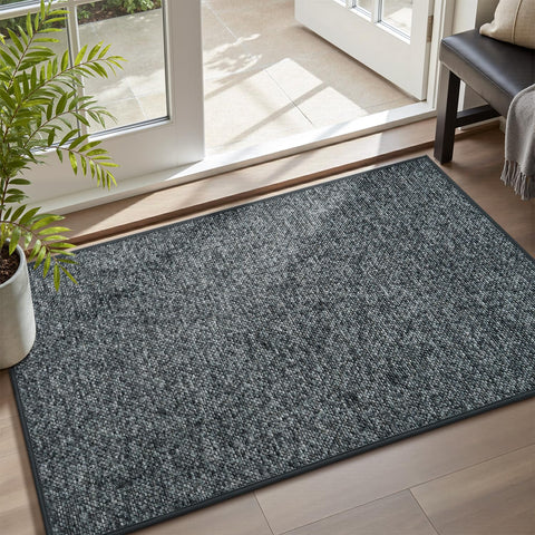 MontVoo door mat absorbs moisture and traps dirt at entry