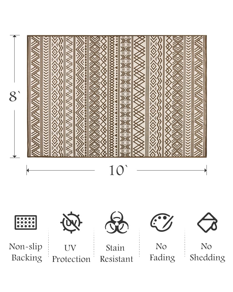 MontVoo rug with non-slip rubber backing for deck stability.