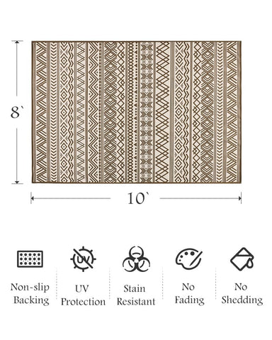 MontVoo rug with non-slip rubber backing for deck stability.