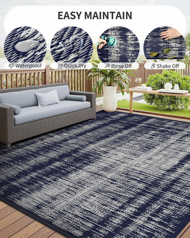MontVoo eco-friendly-recycled-plastic outdoor-rug supports sustainable living