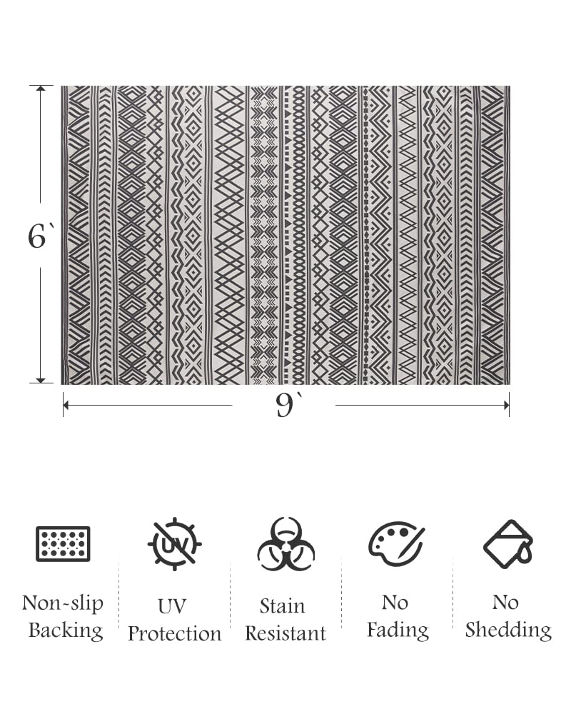MontVoo rug close-up shows non-slip rubber backing for stability
