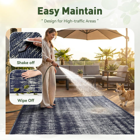 MontVoo rv-beach-picnic outdoor-rug doubles as a beach mat and picnic rug