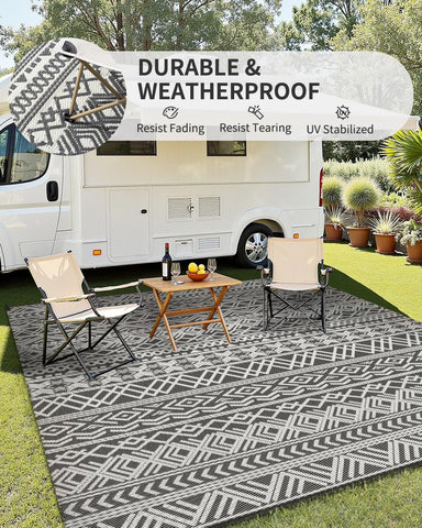 MontVoo rug with UV coat preserves color and durability outdoors.