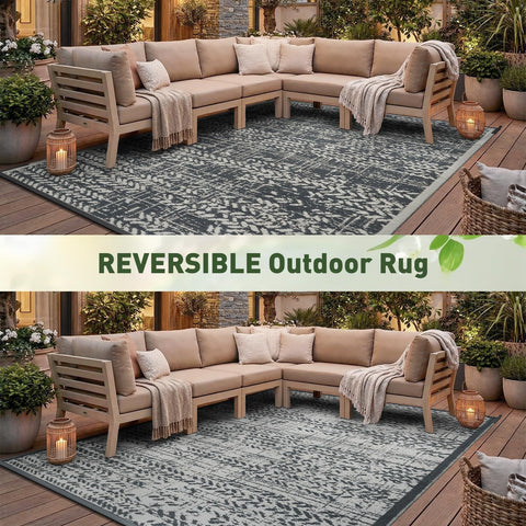 MontVoo weatherproof rug UV stable and durable for long outdoor exposure
