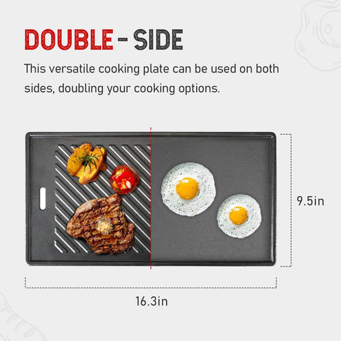 Monument Grills A005 evenly heated cast iron delivers consistent results.