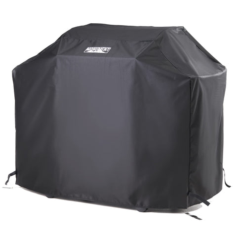 Monument Grills heavy-duty grill cover 54-inch front view protecting Mesa 400 from rain and dust