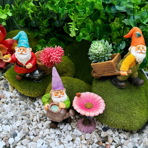 Mood Lab 3.5-inch gnomes resin figures durable and weather resistant