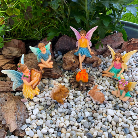 Mood Lab Fairy Garden kit placed among potted plants for magical ambiance