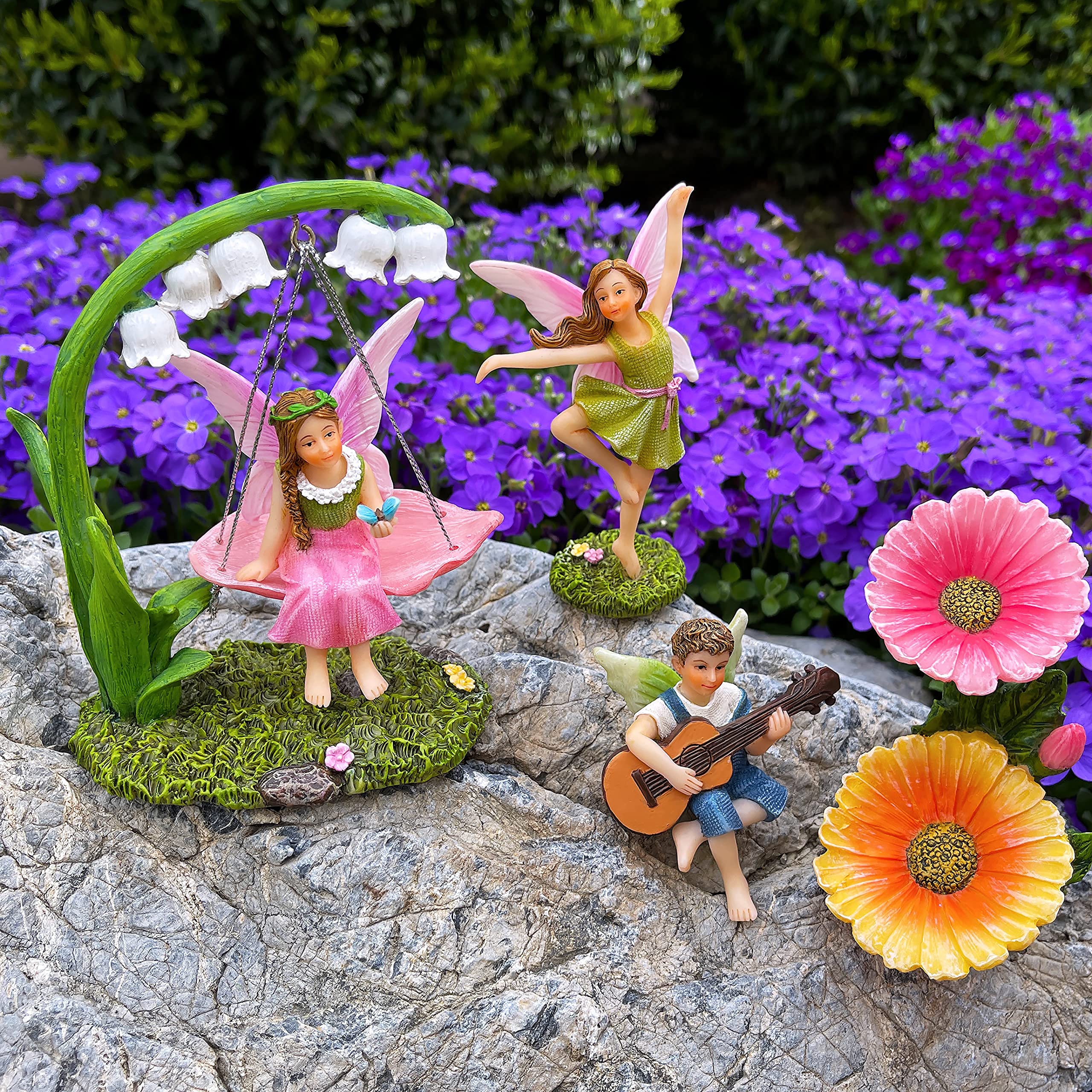 Mood Lab Fairy Garden hand-painted figures—intricate details for indoor shelves.