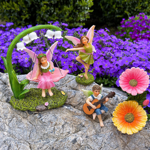 Mood Lab Fairy Garden hand-painted figures—intricate details for indoor shelves.