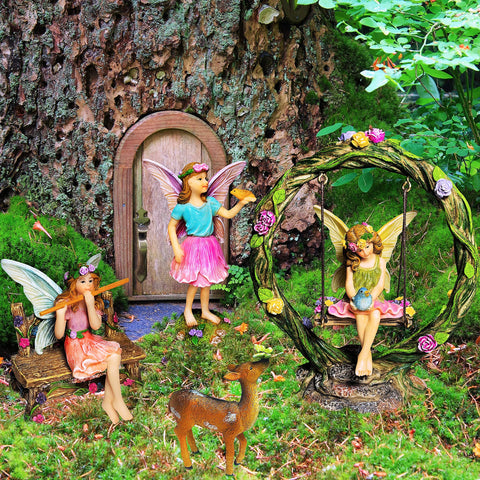 Mood Lab hand-painted figures brighten patios, desks, and window sills