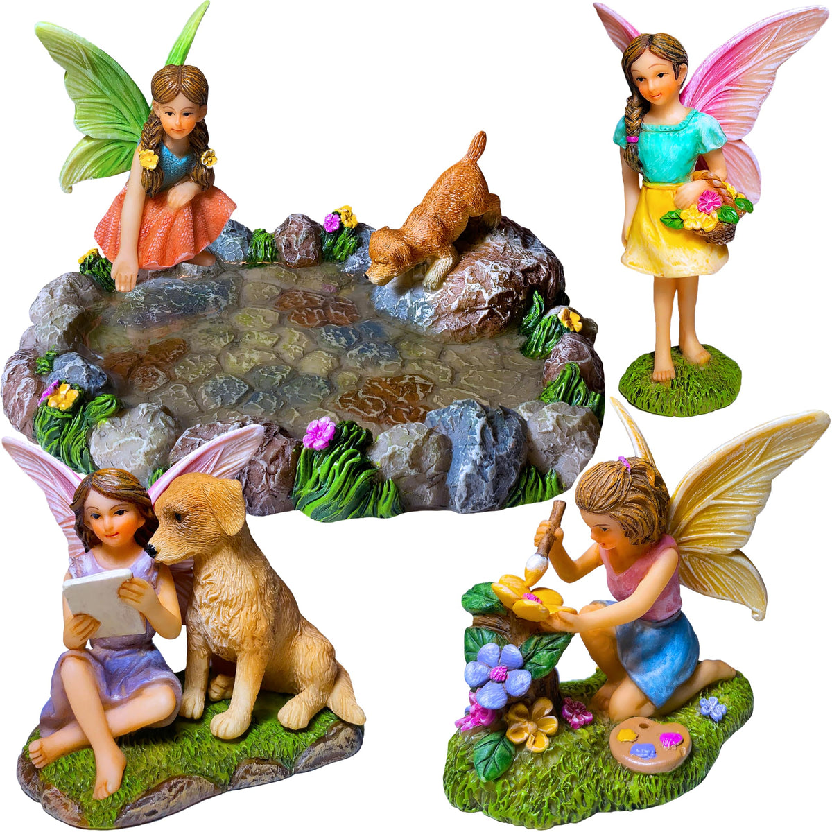 Mood Lab Fairy Garden mini pond kit for outdoor or indoor displays