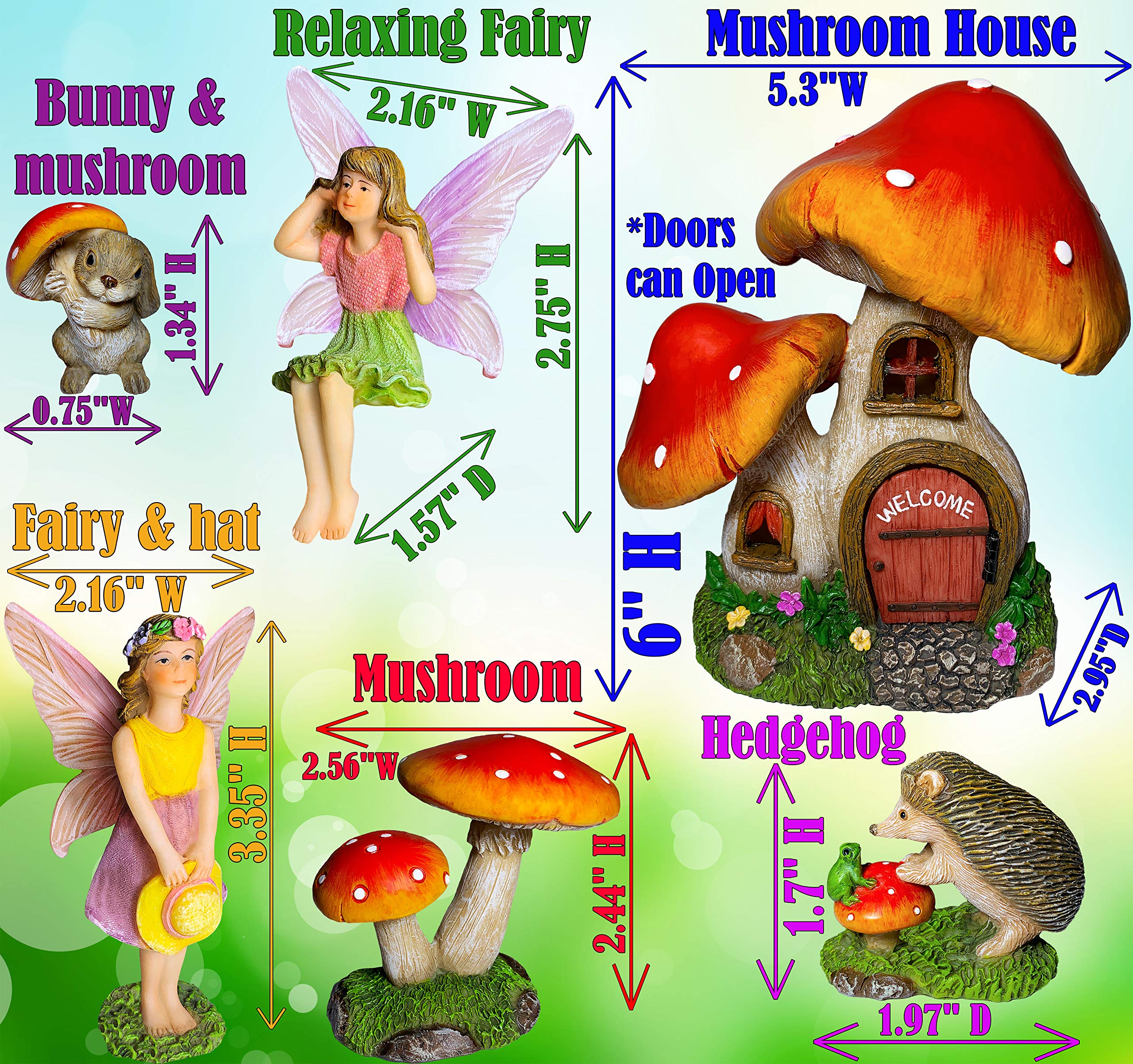 Mood Lab Fairy Garden Mushroom House 03, whimsy piece to enhance a fairy village display.