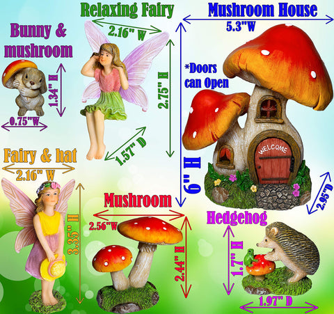 Mood Lab Fairy Garden Mushroom House 03, whimsy piece to enhance a fairy village display.