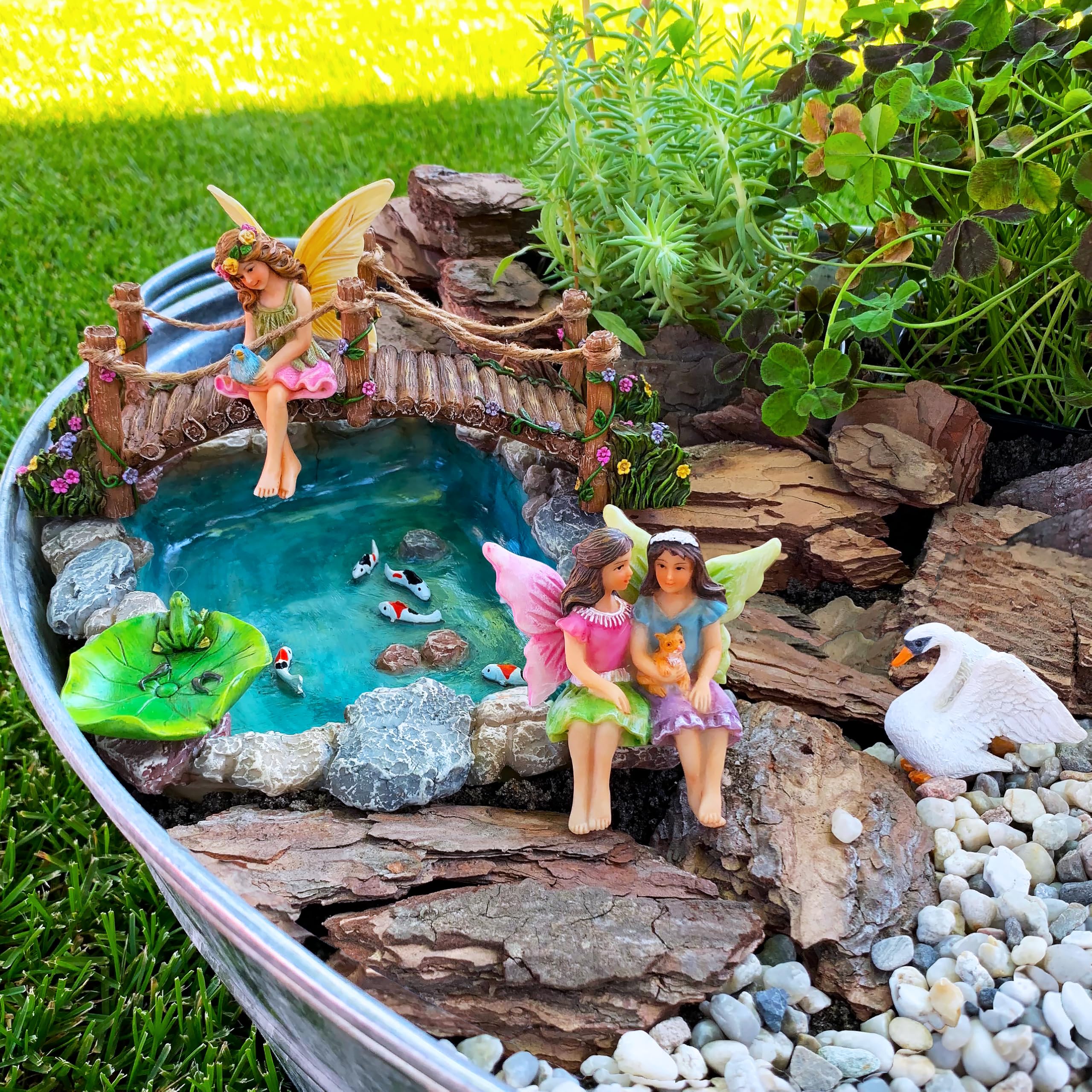Mood Lab Fairy Garden resin figures provide durable color and detail
