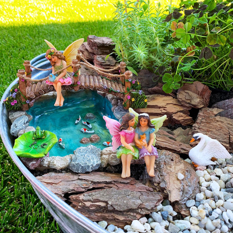 Mood Lab Fairy Garden resin figures provide durable color and detail