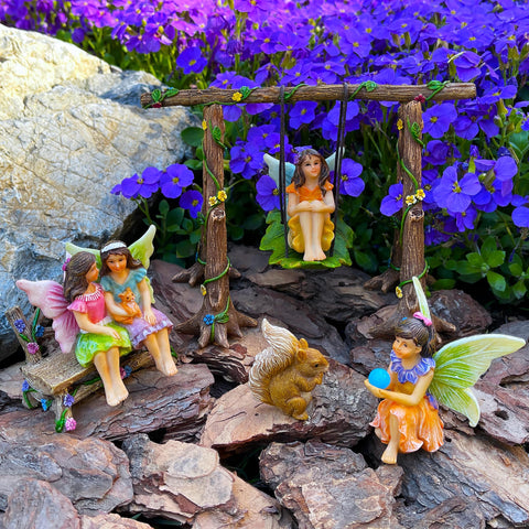 Mood Lab fairy garden scene for tabletop or garden display.