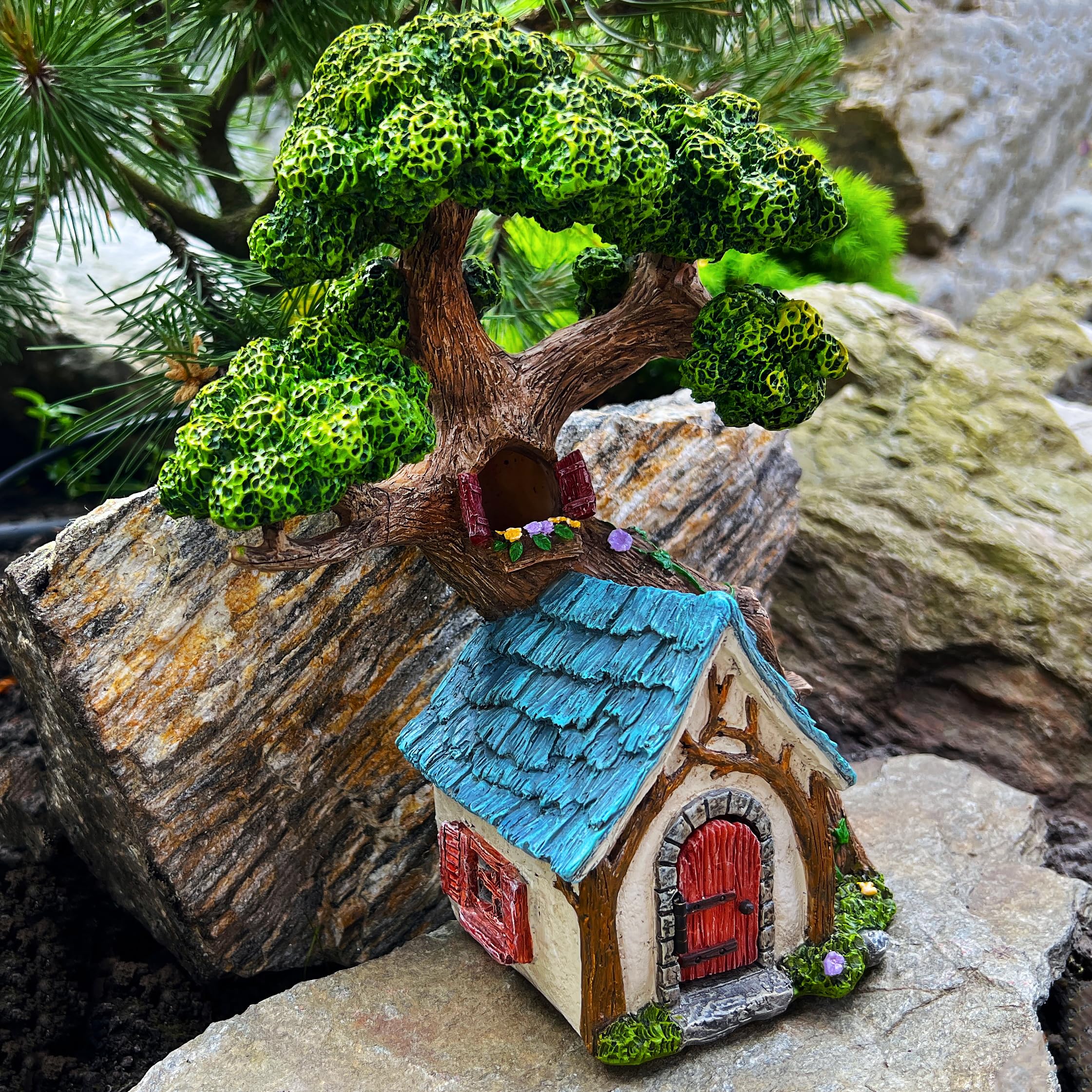 Mood Lab Fairy Garden Village addition enhances your existing miniature kit.
