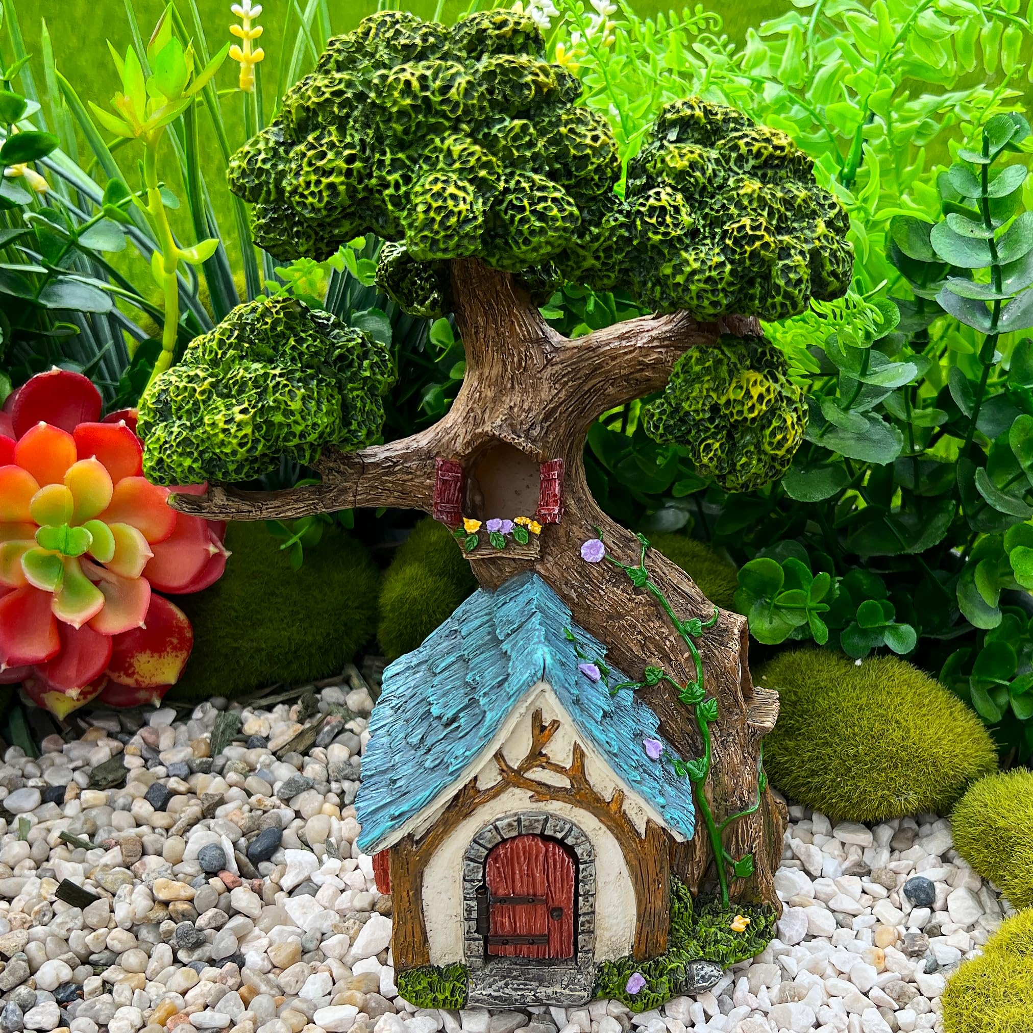 Mood Lab Hand-painted charm elevates any fairy village display.