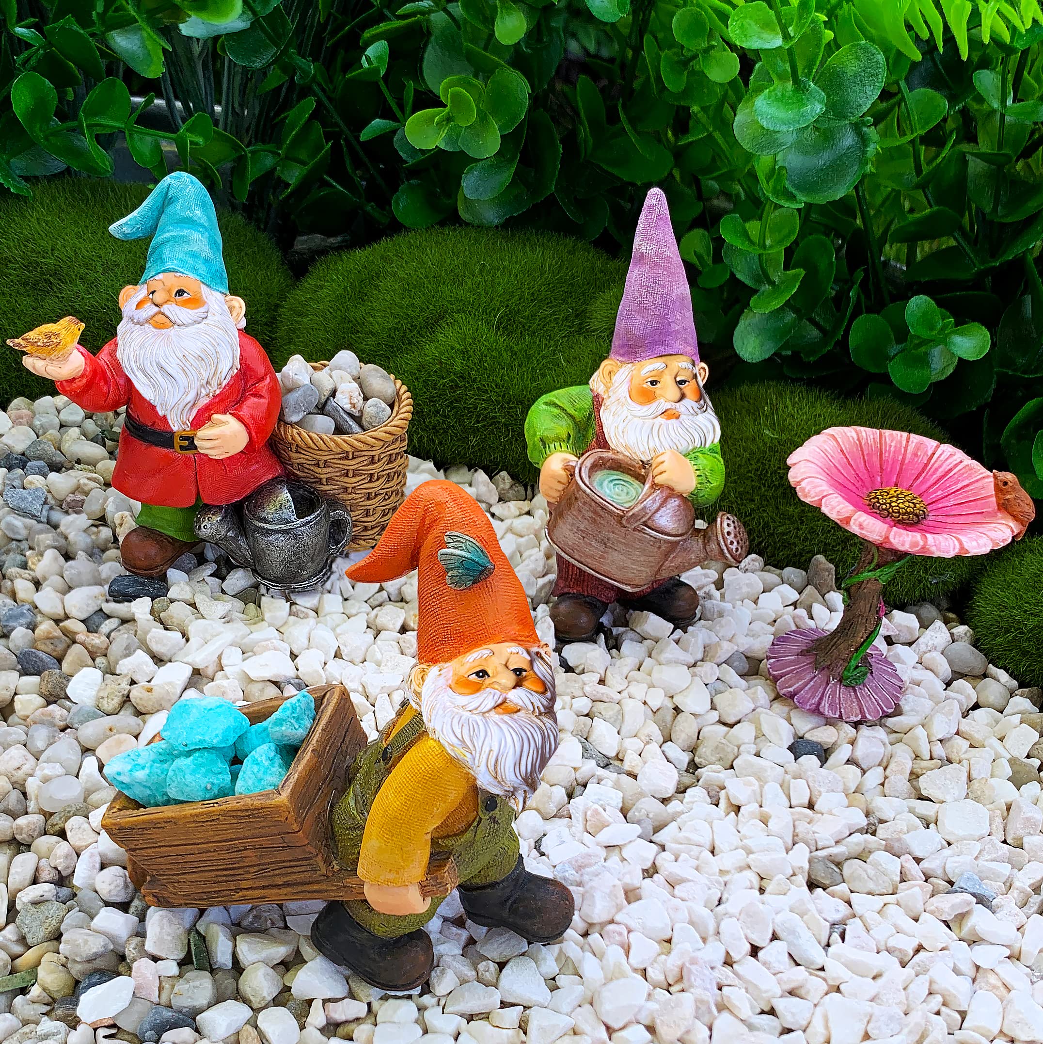 Mood Lab garden decor gnomes suitable for pots, terrariums, or under trees