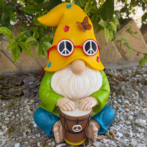 Mood Lab whimsical gnome statue adds personality to outdoor space