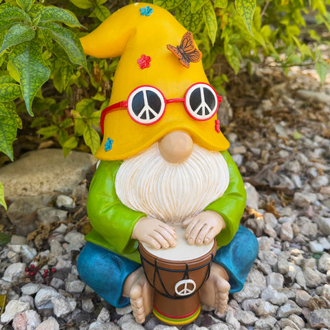 Mood Lab garden gnome hand-painted and sun-protected for longevity
