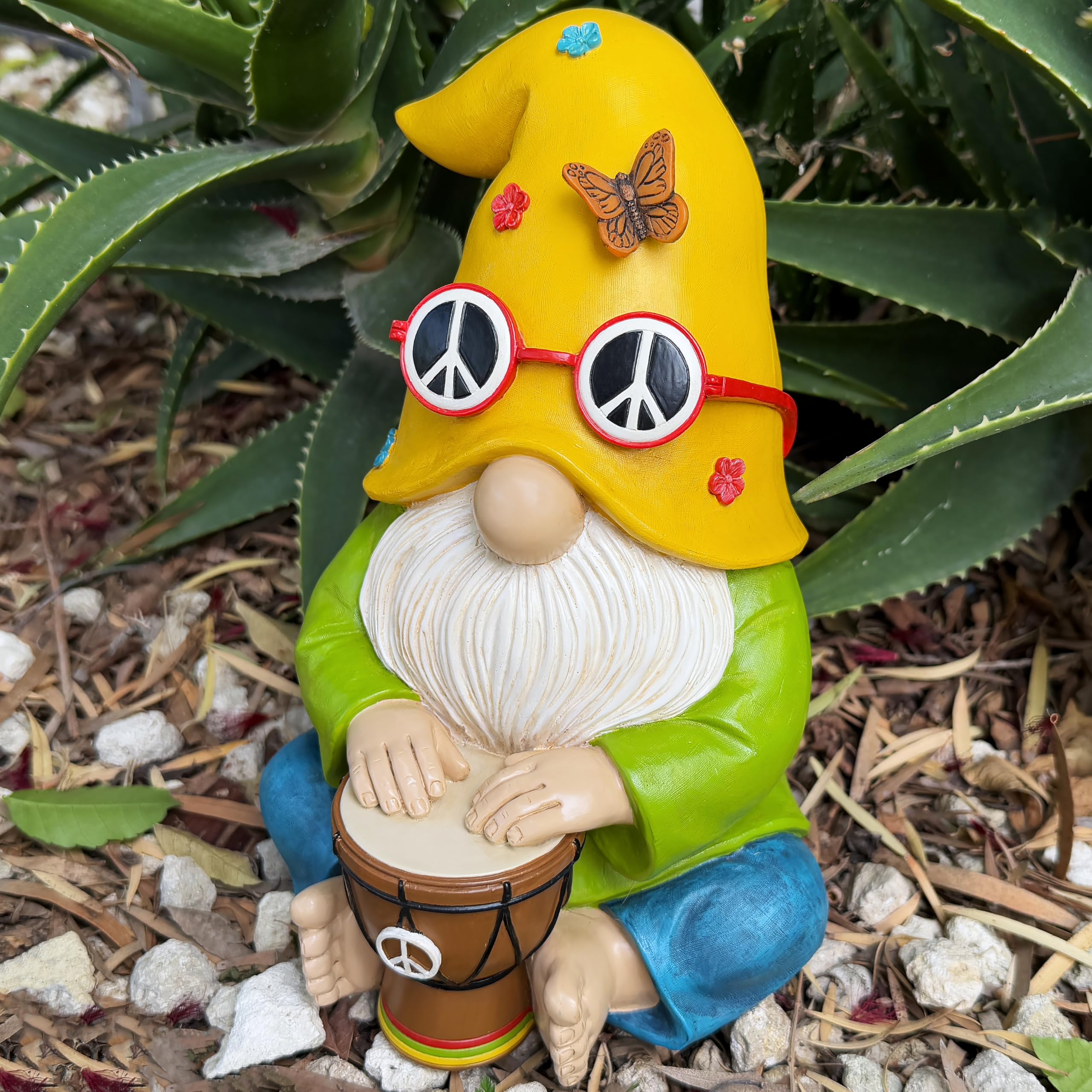 Mood Lab gnome durable resin construction for lasting outdoor display