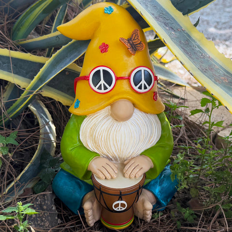 Mood Lab hippie drummer gnome as a thoughtful gift idea for music lovers