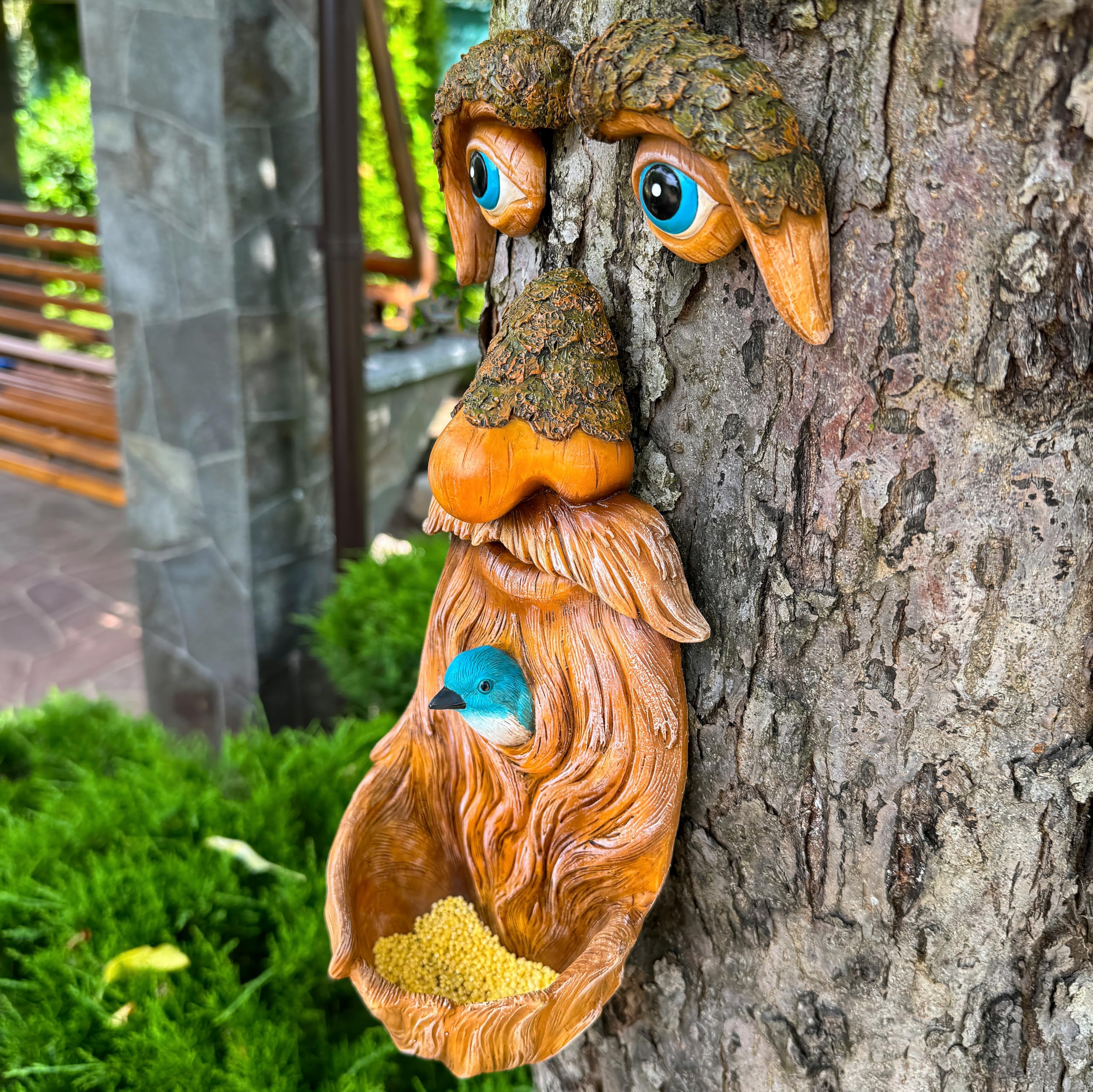 Mood Lab hand-painted resin garden art offers durable color and weather resistance.