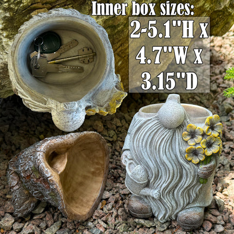 Mood Lab hand-painted resin gnome with detailed shading and charm.