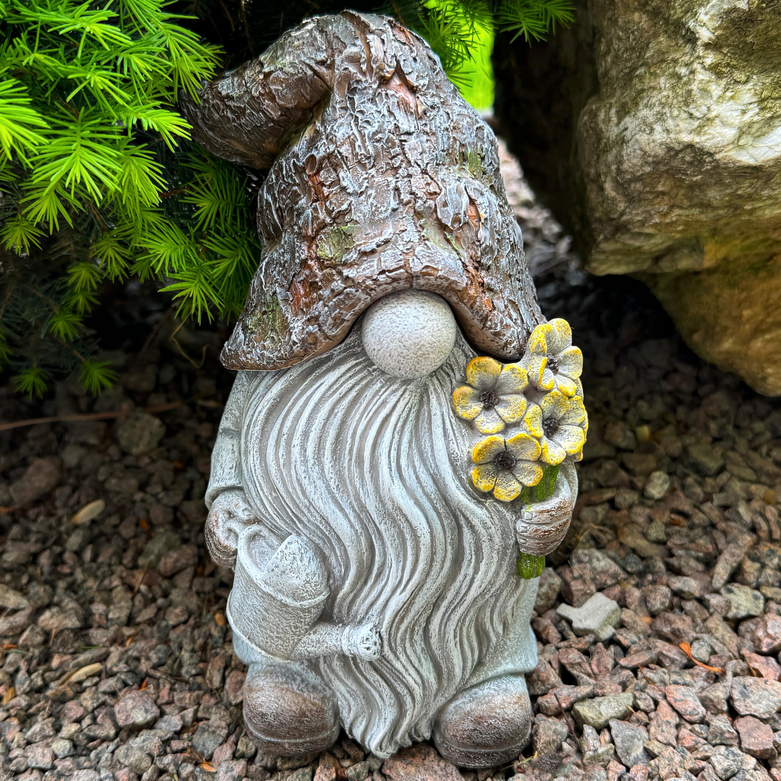 Mood Lab indoor decor gnome suitable for entryways or shelves.