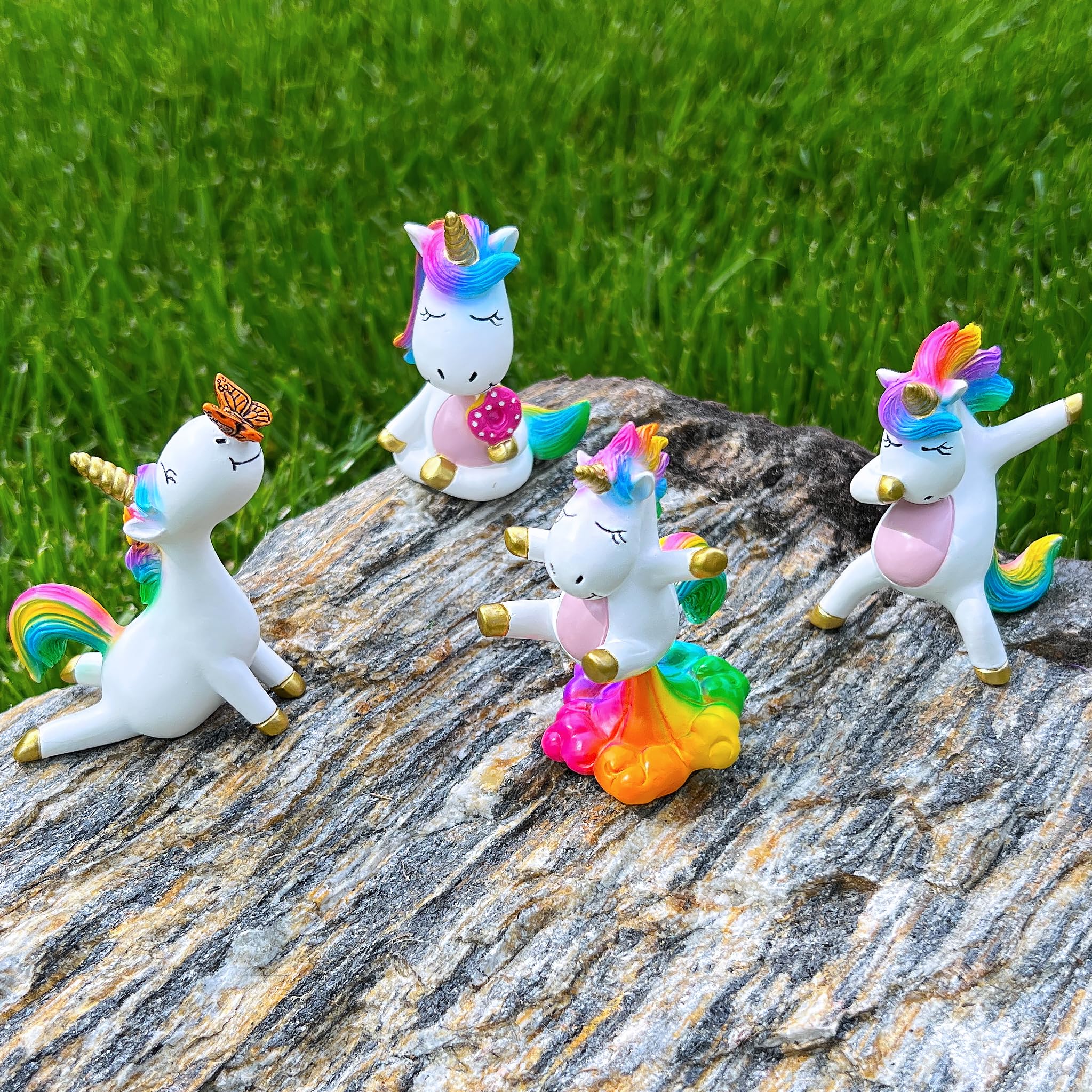 Mood Lab indoor-outdoor fairy garden display with unicorns