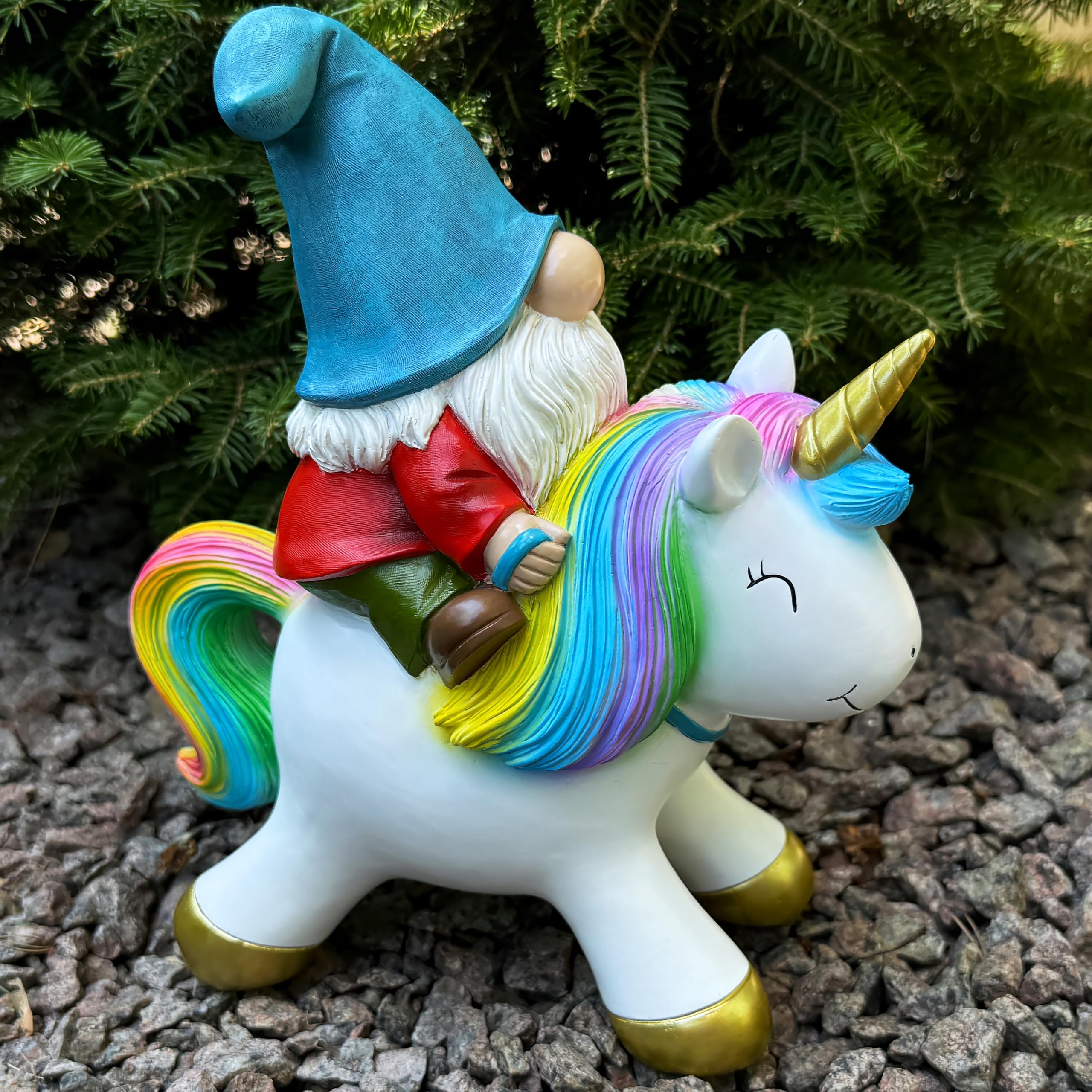 Mood Lab lawn figurine with unicorn ride for home landscaping