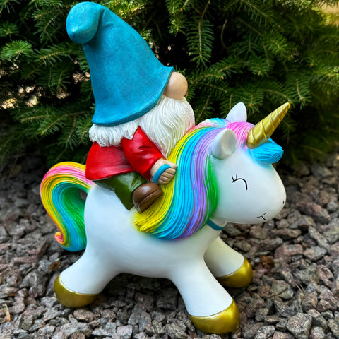 Mood Lab lawn figurine with unicorn ride for home landscaping