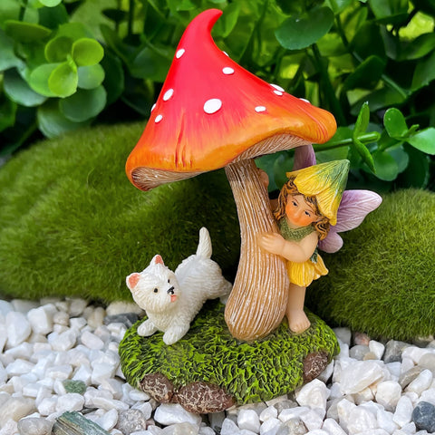 Mood Lab miniature fairies and accessories add whimsical charm to your garden.
