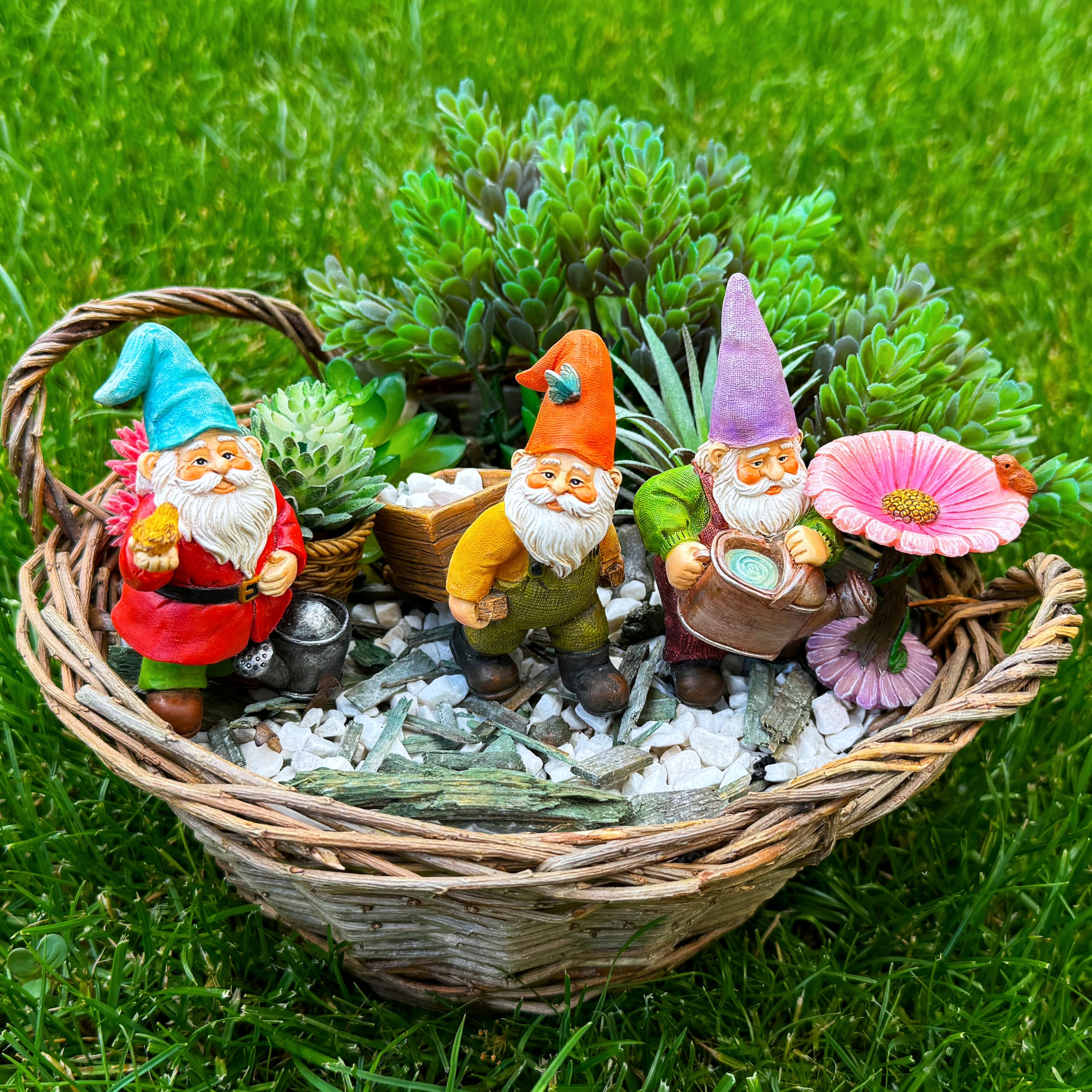 Mood Lab miniature gnomes accessories kit for creative fairy garden setups