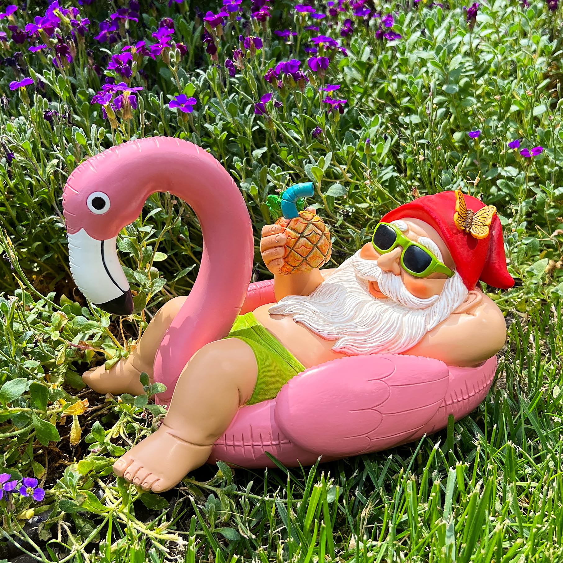 Mood Lab sun-protection coating gnome resists fading outdoors.