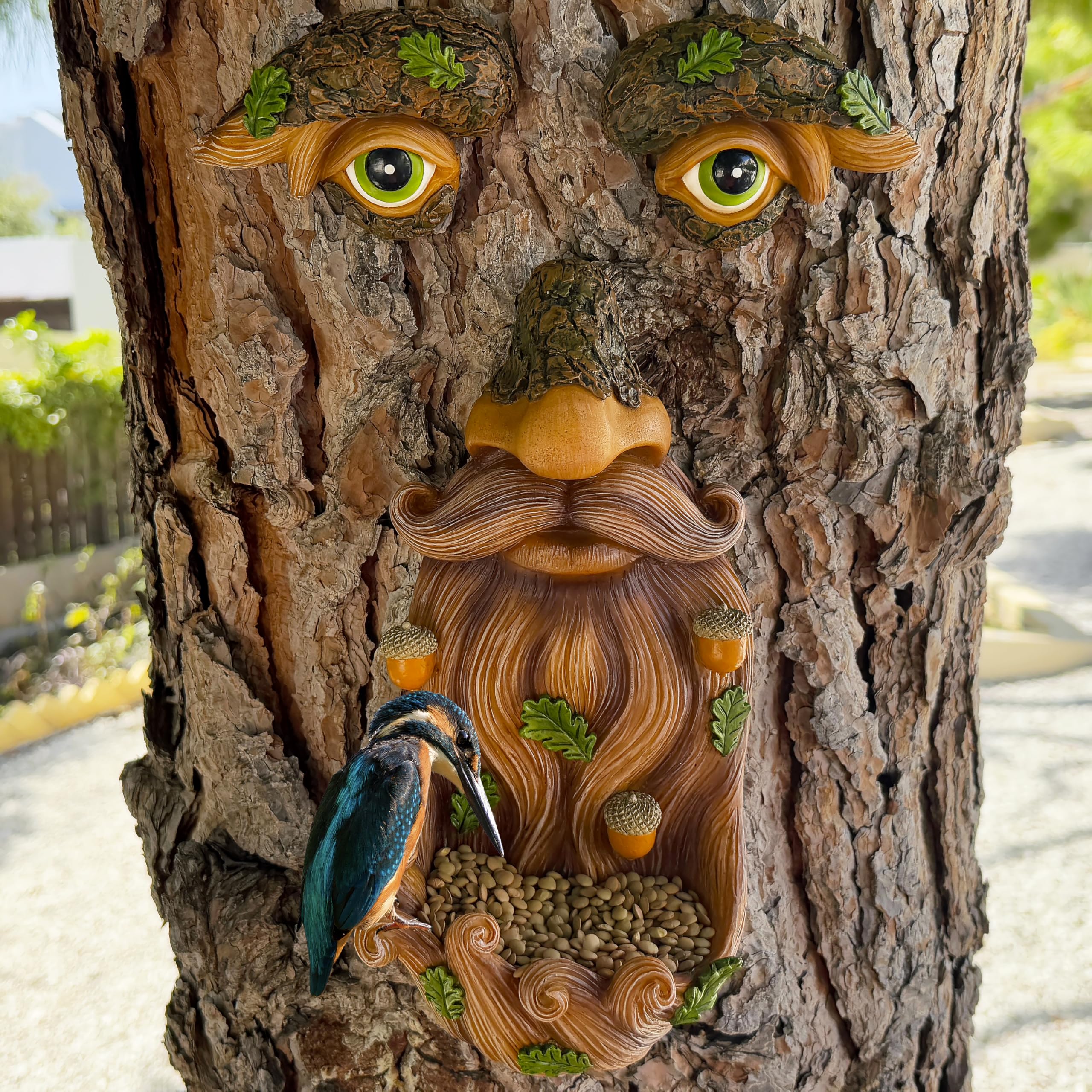 Mood Lab Tree Face Decor hanging hooks show easy DIY installation