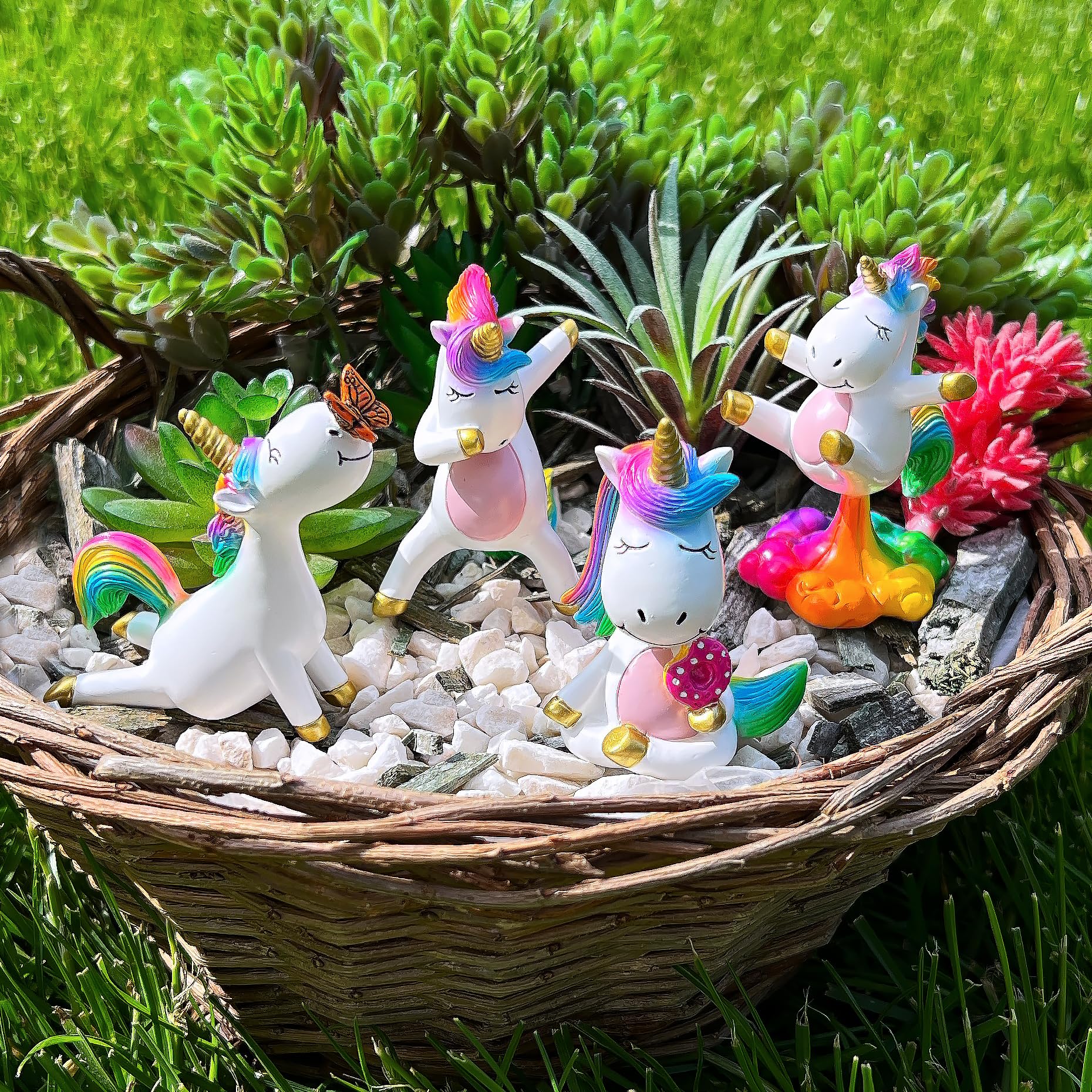 Mood Lab unicorn figures in box ready for gifting