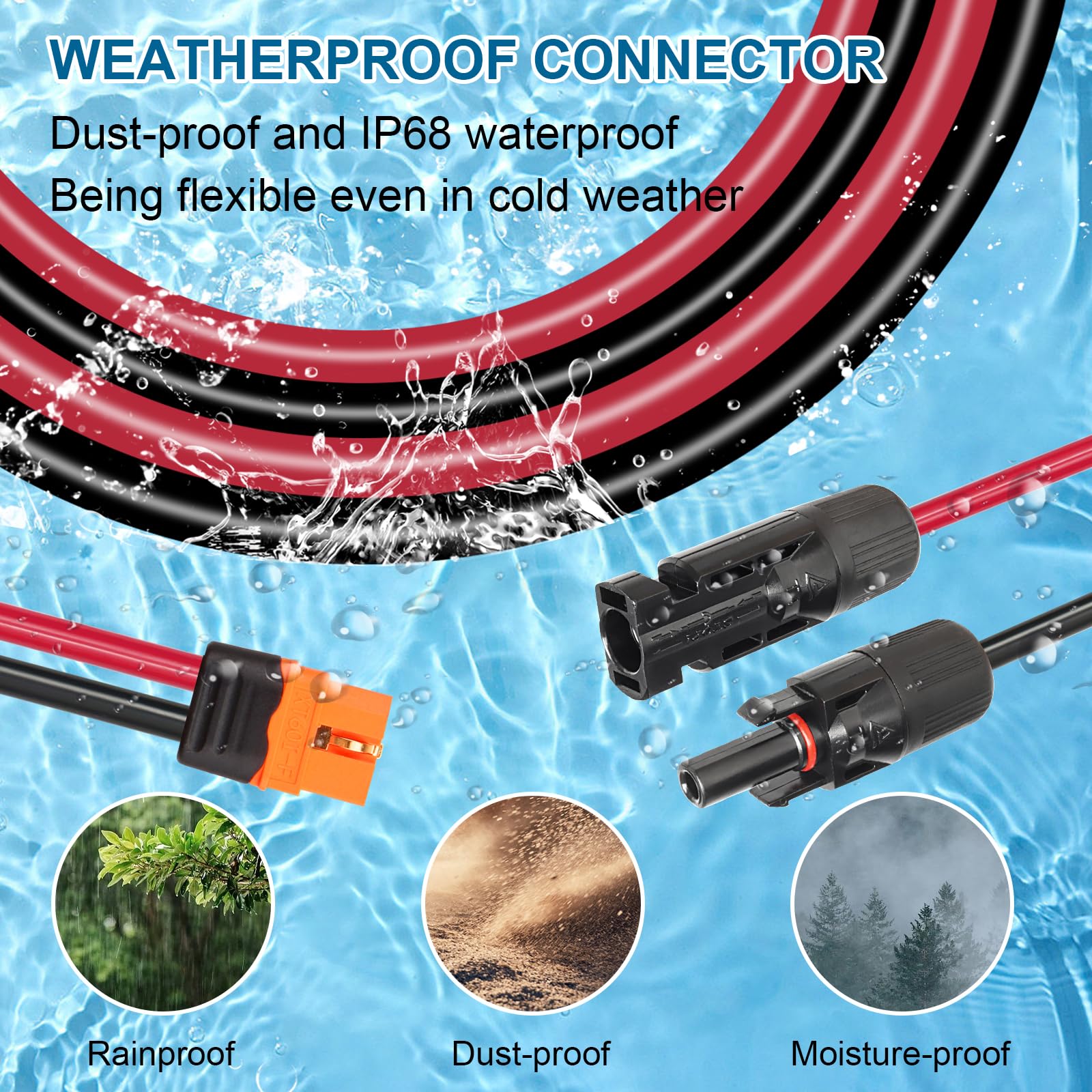 MOOKEERF compatible with most solar panels and XT60i ports