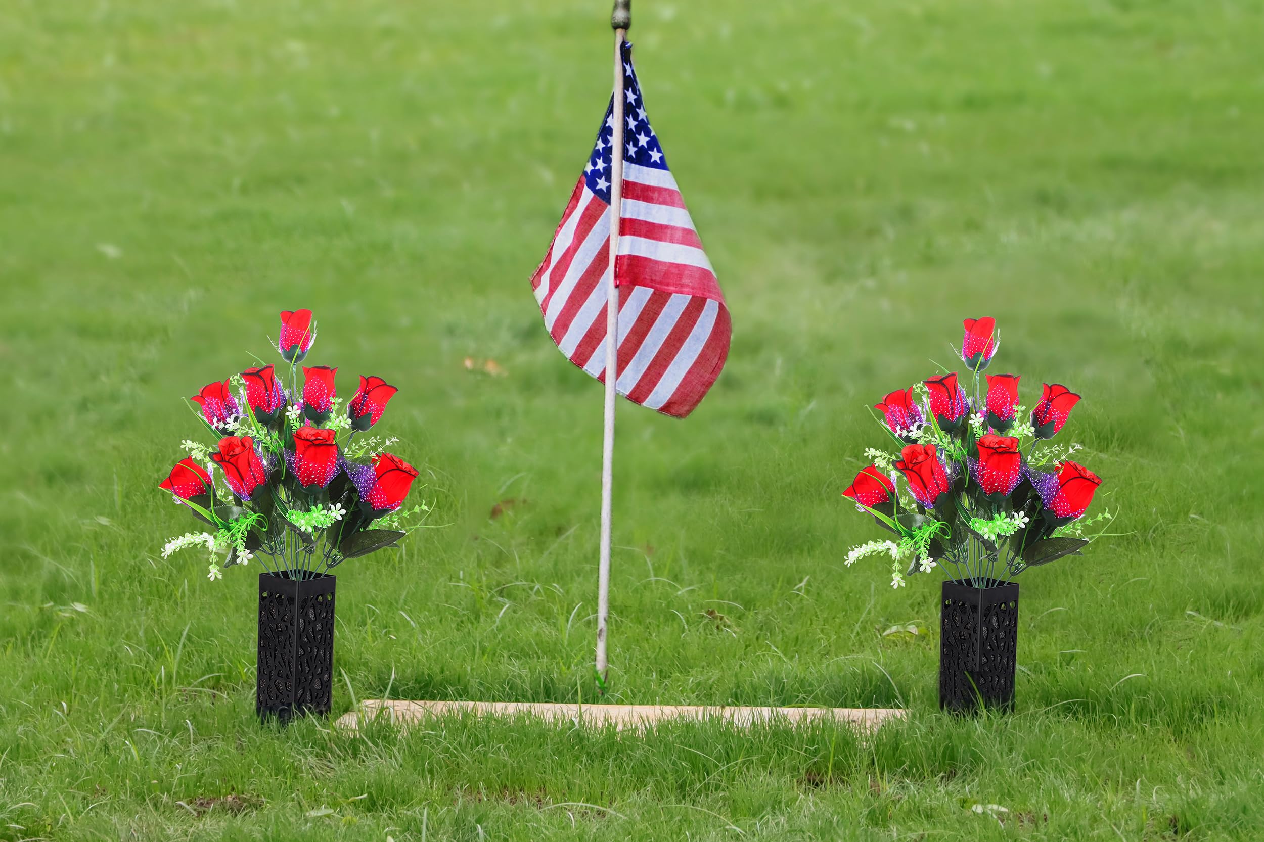 MOOMASS foam inserts support upright stems for outdoor displays