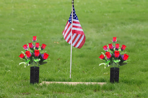 MOOMASS foam inserts support upright stems for outdoor displays