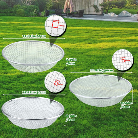 Moonateen 3Pcs soil sifter side frame highlights rugged outdoor build.